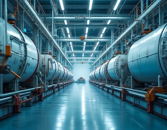 Lithium and rare earth mineral processing facility with AI-driven yield simulation
